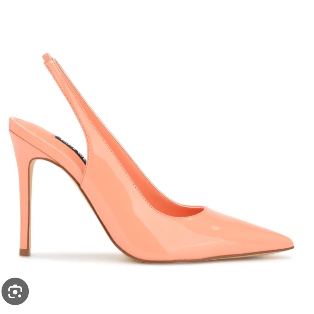 NINE WEST Feather Slingback Heel - Orange